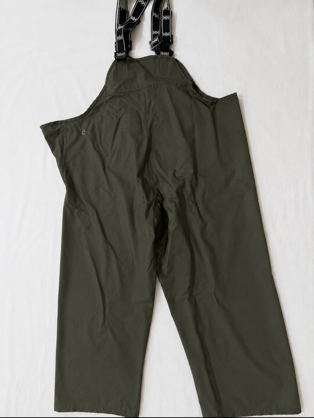 Helly Hansen PVC Fishing Bib Pants Olive Green Waterproof Men’s L